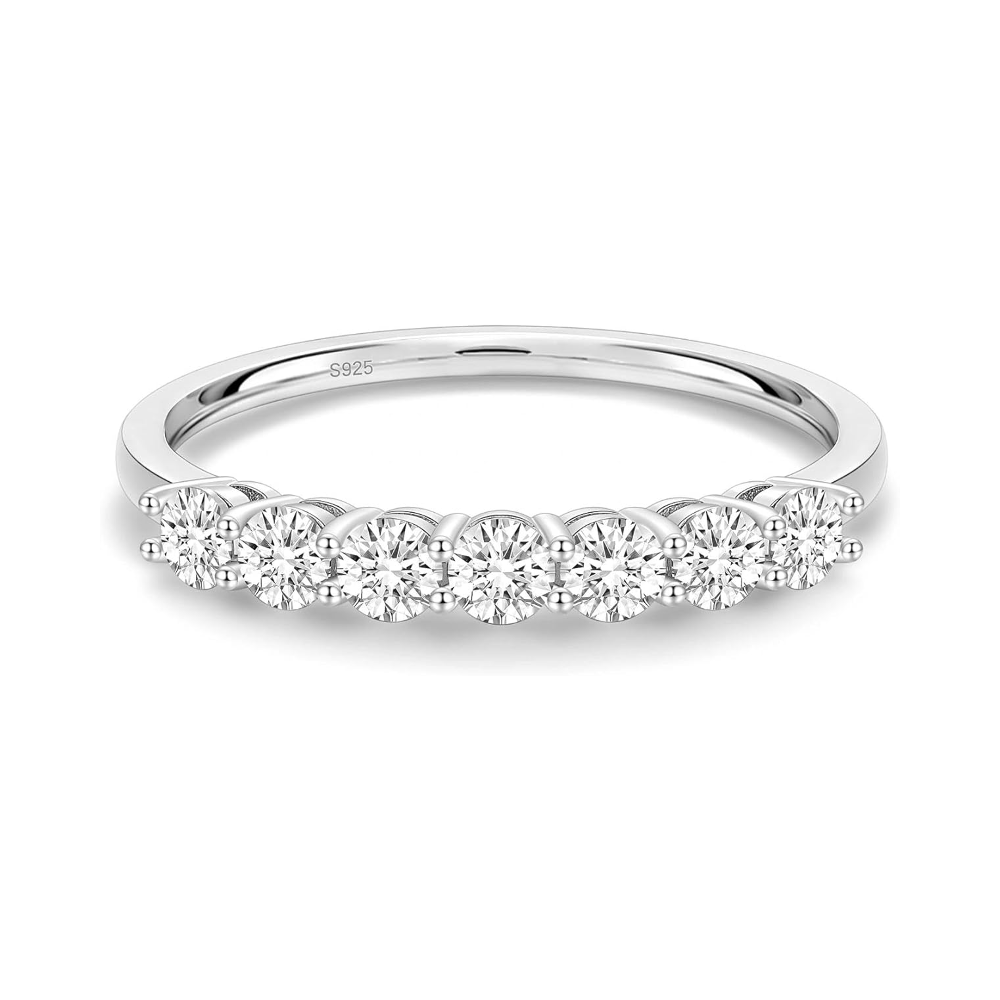Timeless 7-Stone Moissanite Eternity Ring