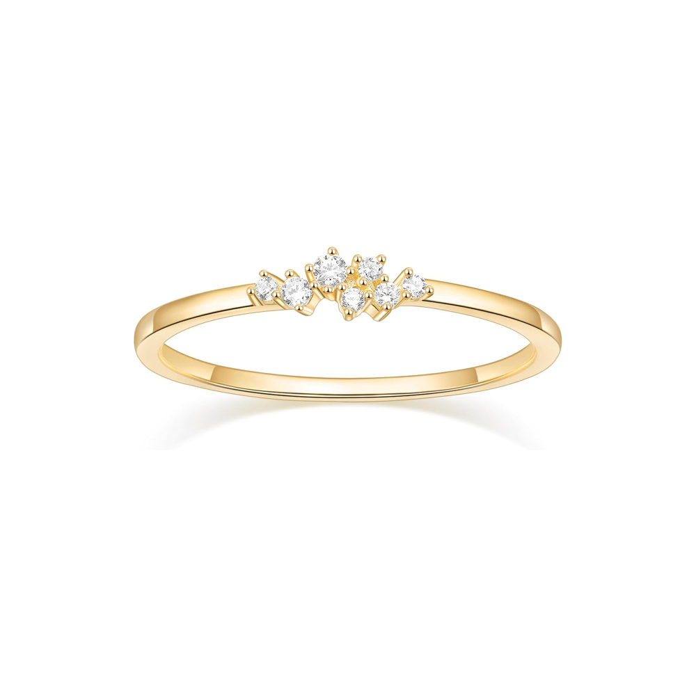 Dainty 7-Stone CZ Stacking Band