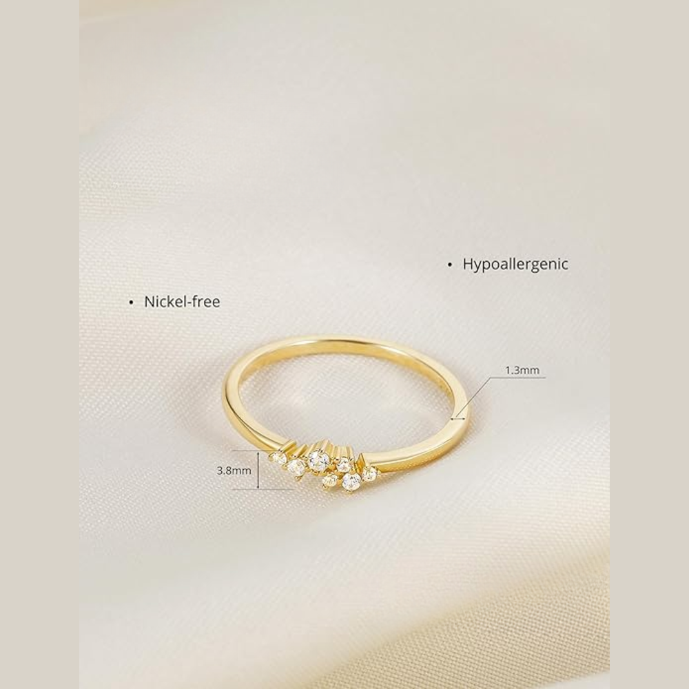 Dainty 7-Stone CZ Stacking Band