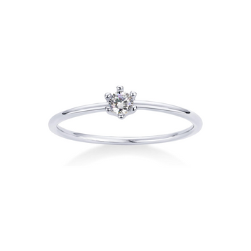 Dainty Round Solitaire Stacking Ring