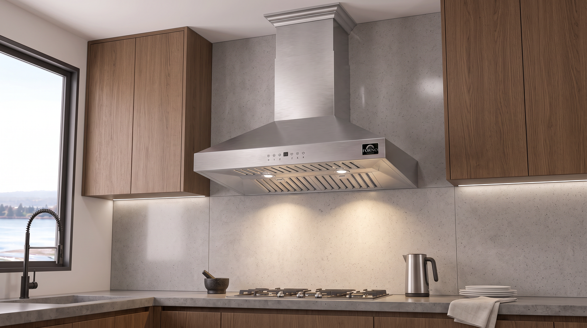 FORNO FRHIS5129-30 30-inch Stainless Steel Island range hood - view 10