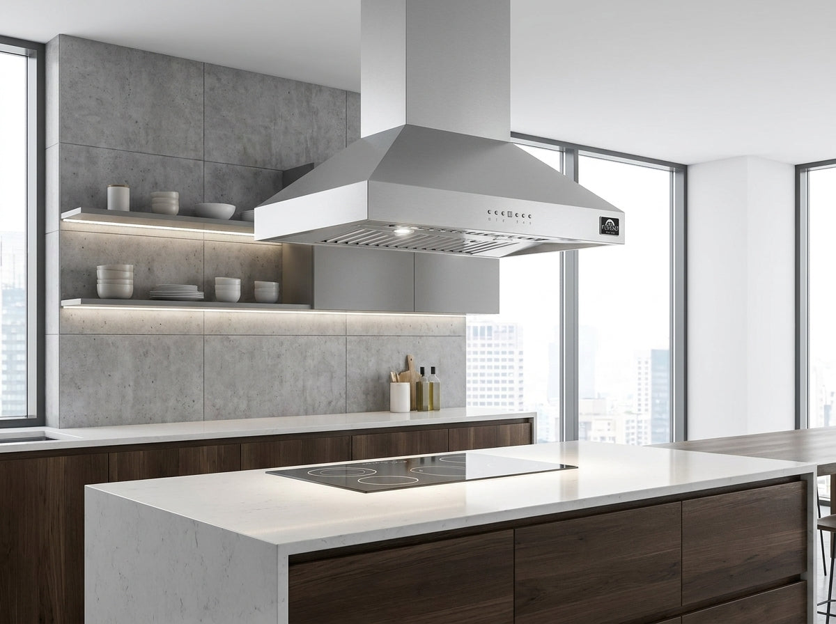 FORNO FRHIS5129-30 30-inch Stainless Steel Island range hood - view 8