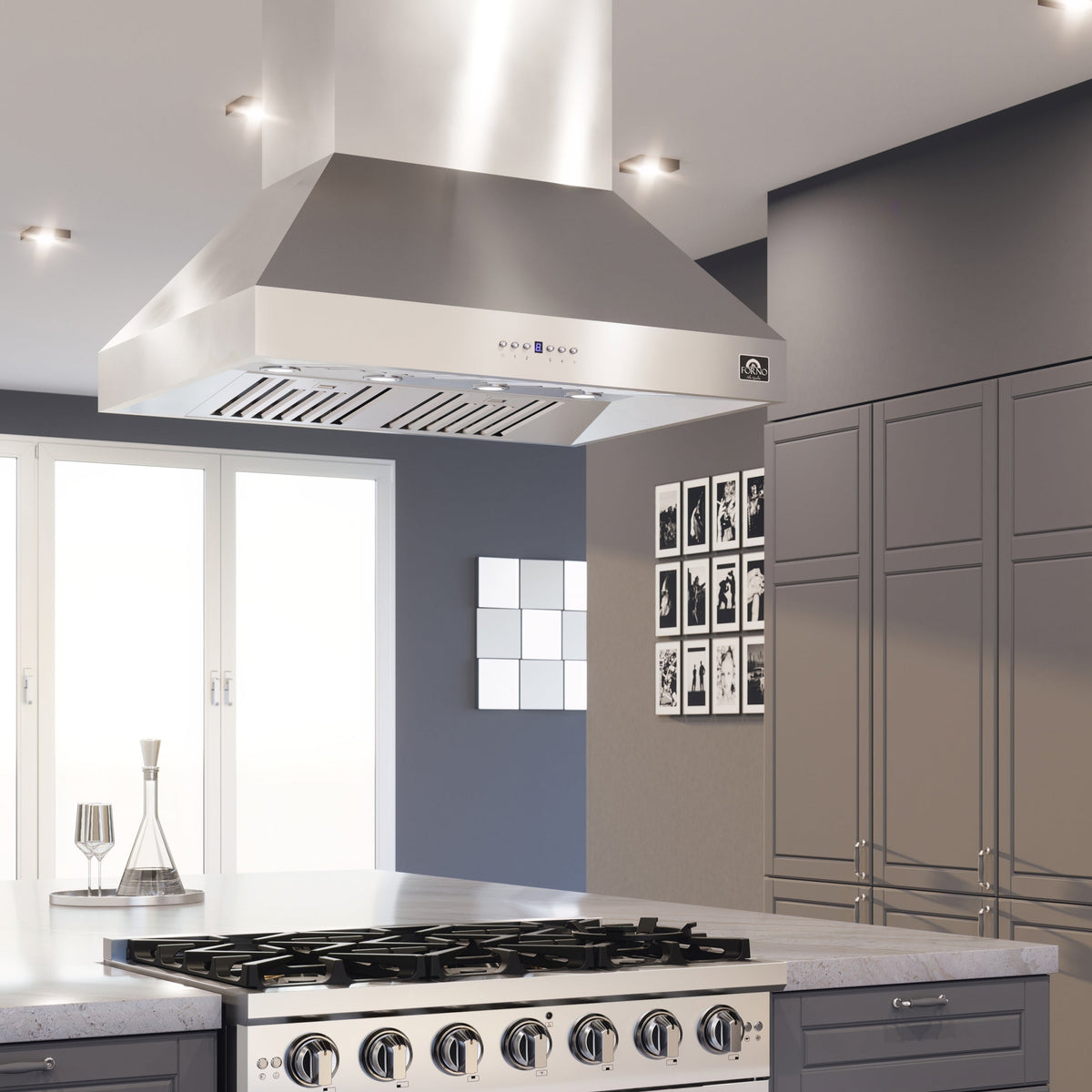 FORNO FRHIS5129-36 36-inch Stainless Steel Island range hood - view 6