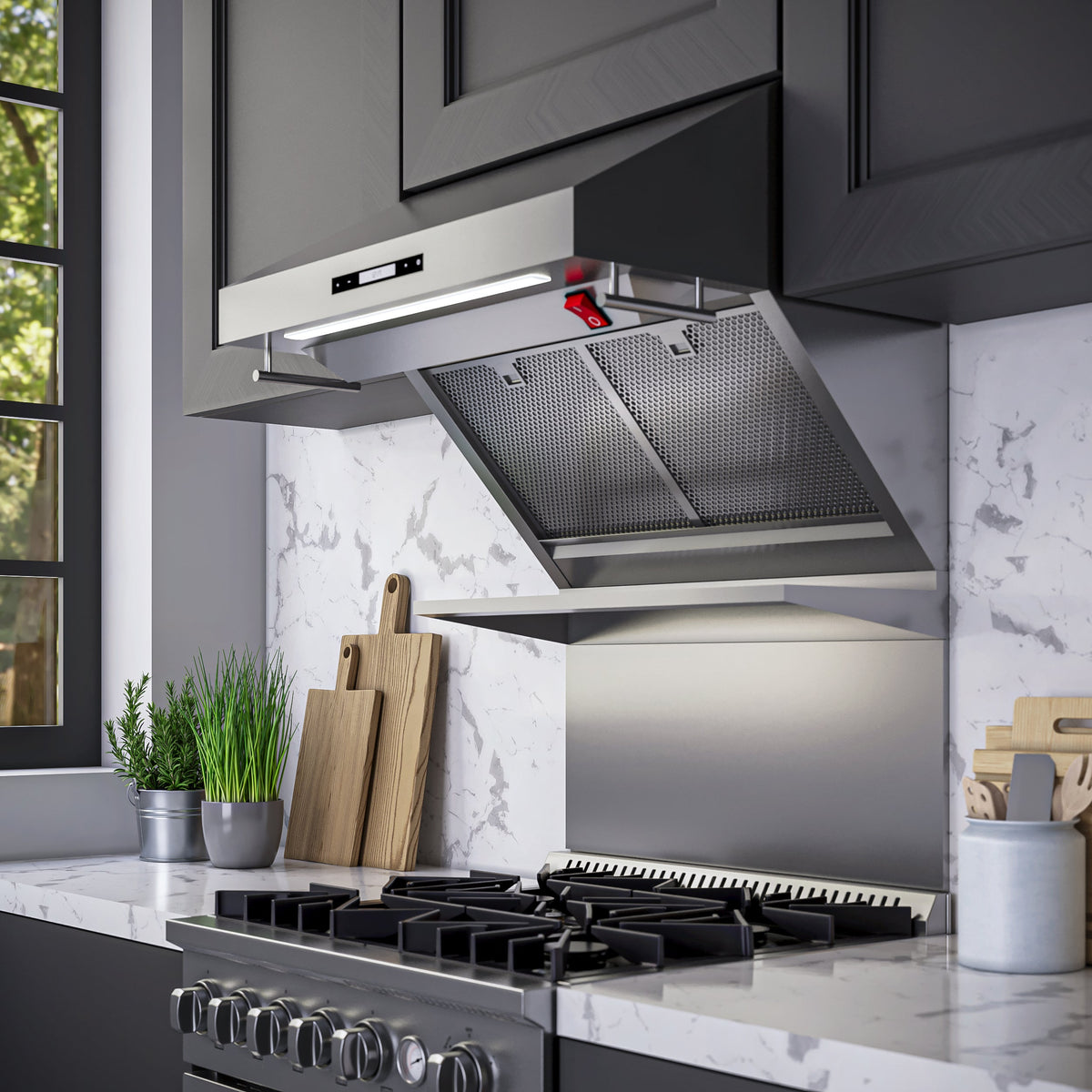 FORNO FRHWM5029-30HB 30-inch Stainless Steel Wall Mount range hood - view 9