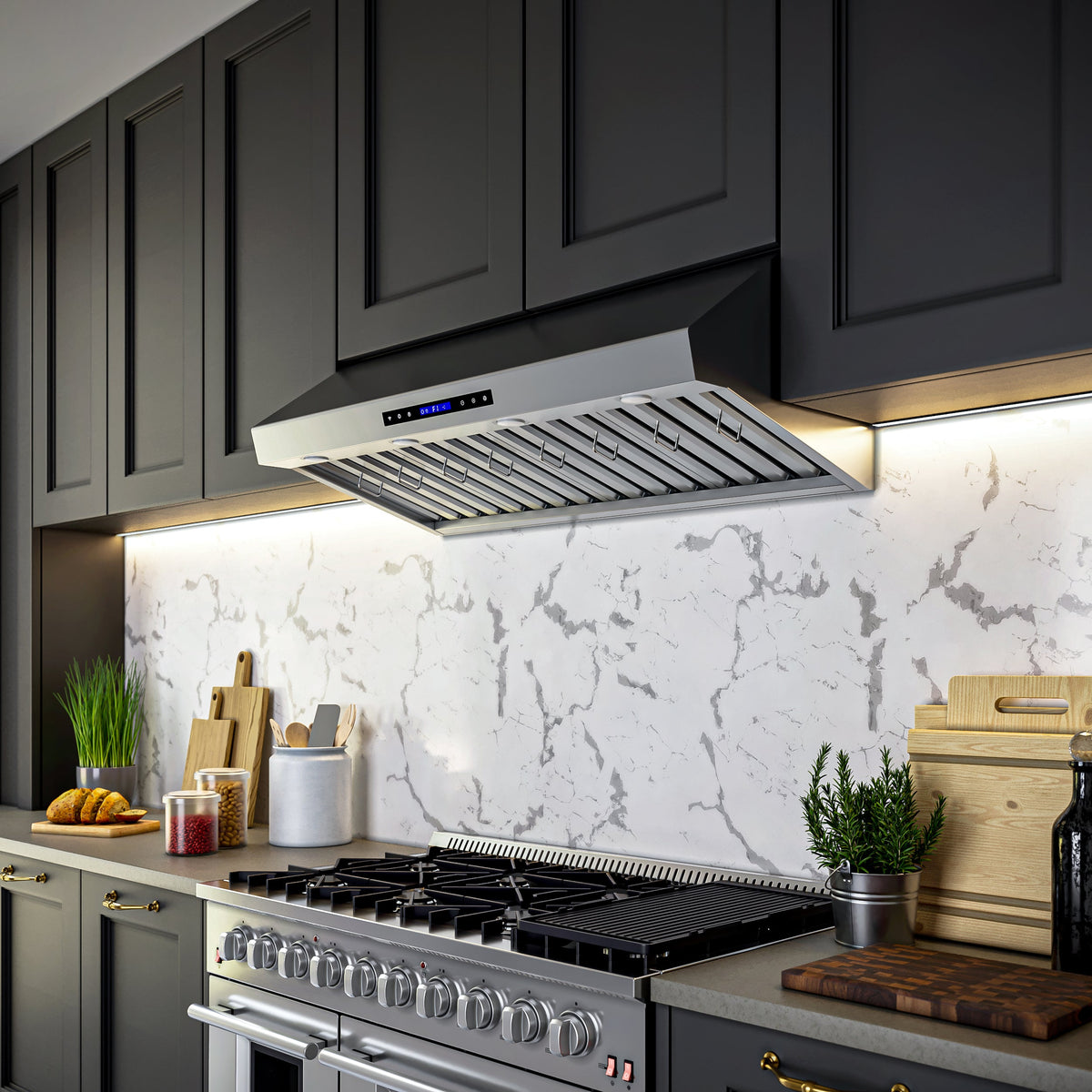 FORNO FRHWM5030-48 48-inch Stainless Steel Wall Mount range hood - view 7