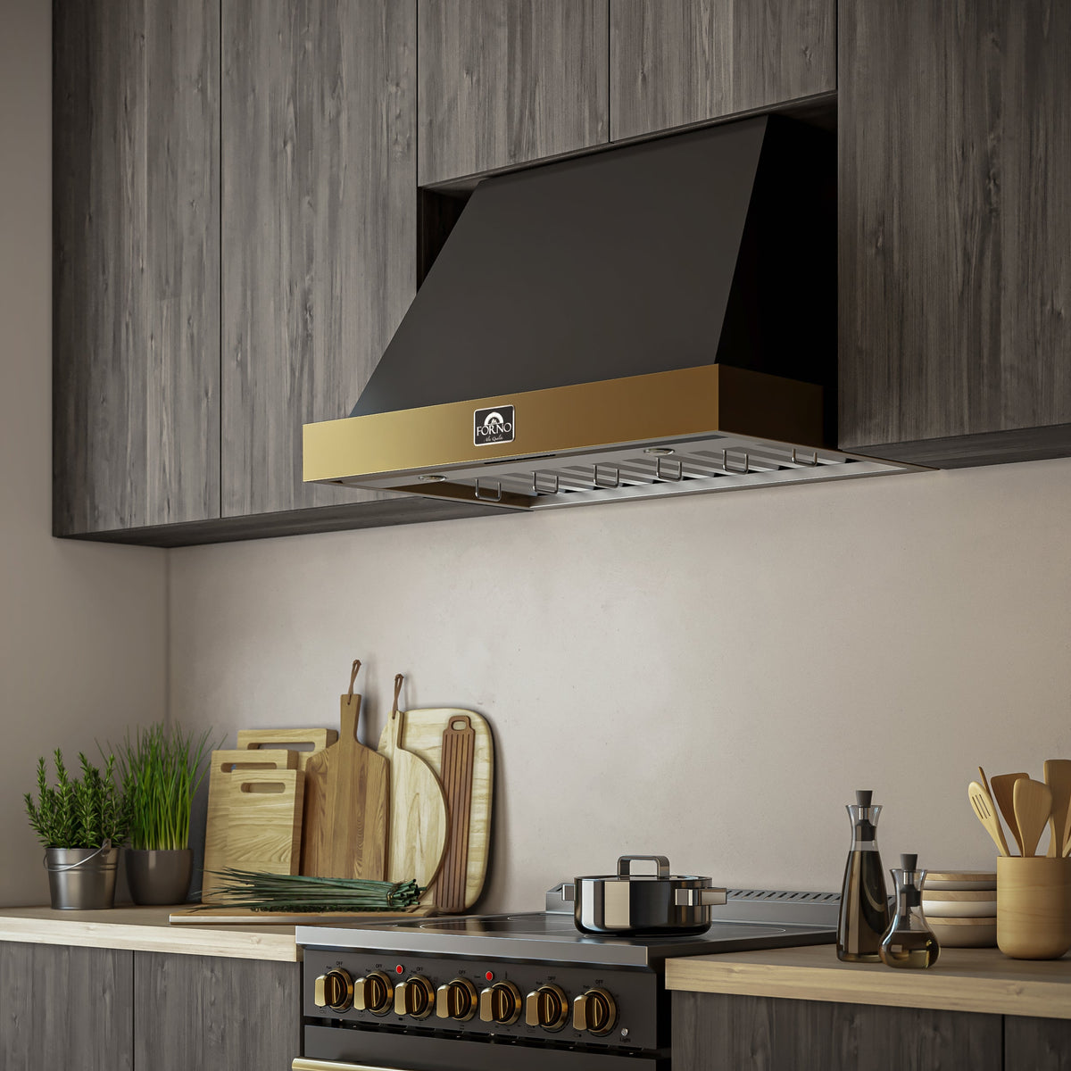 FORNO FRHWM5078-36BLK 36-inch Black Wall Mount range hood - view 11