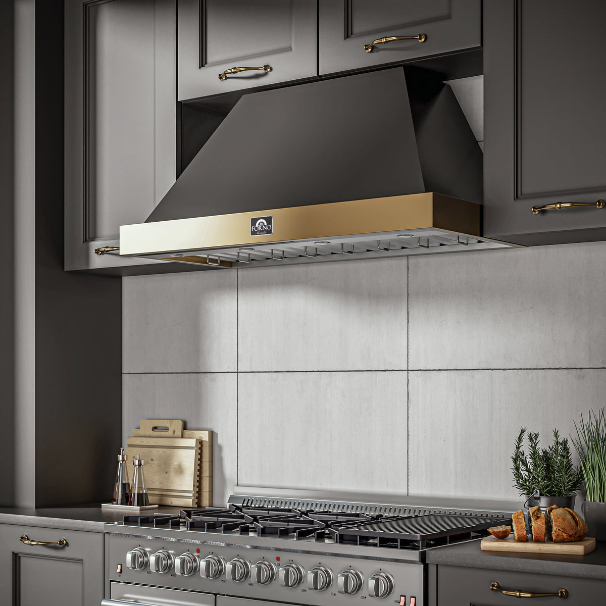 FORNO FRHWM5078-48BLK 48-inch Black Wall Mount range hood - view 12