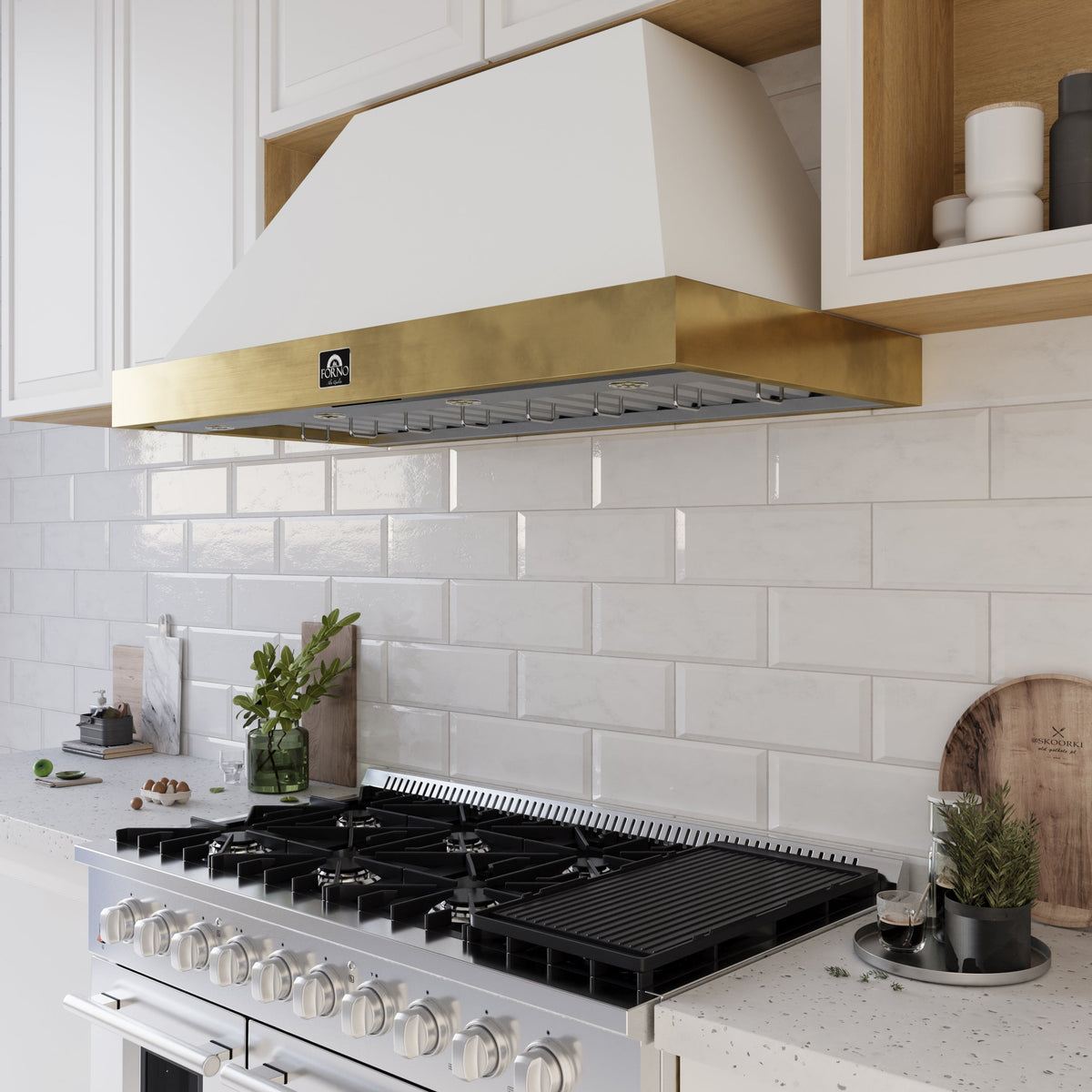FORNO FRHWM5078-48WHT 48-inch White Wall Mount range hood - view 12