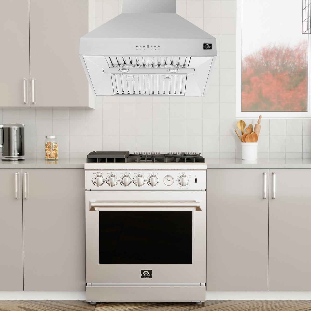 FORNO FRHWM5094-30 30-inch Stainless Steel Wall Mount range hood - view 7