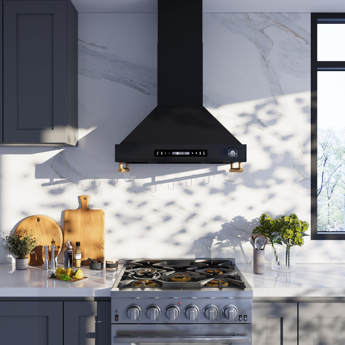 FORNO FRHWM5503-30BLK 30-inch Black Wall Mount range hood - view 11