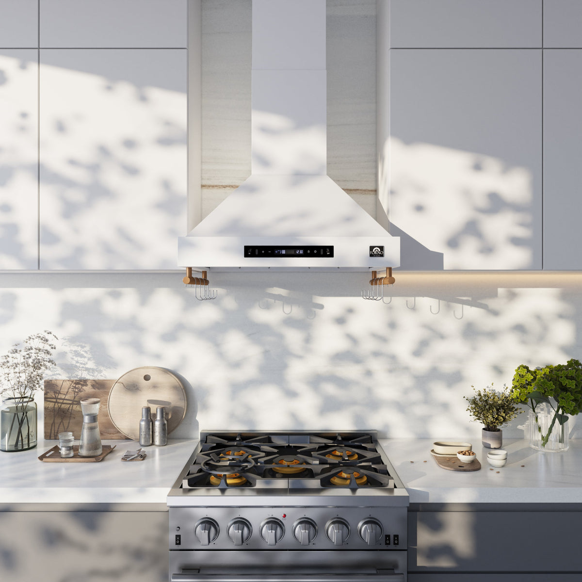 FORNO FRHWM5503-30WHT 30-inch White Wall Mount range hood - view 11