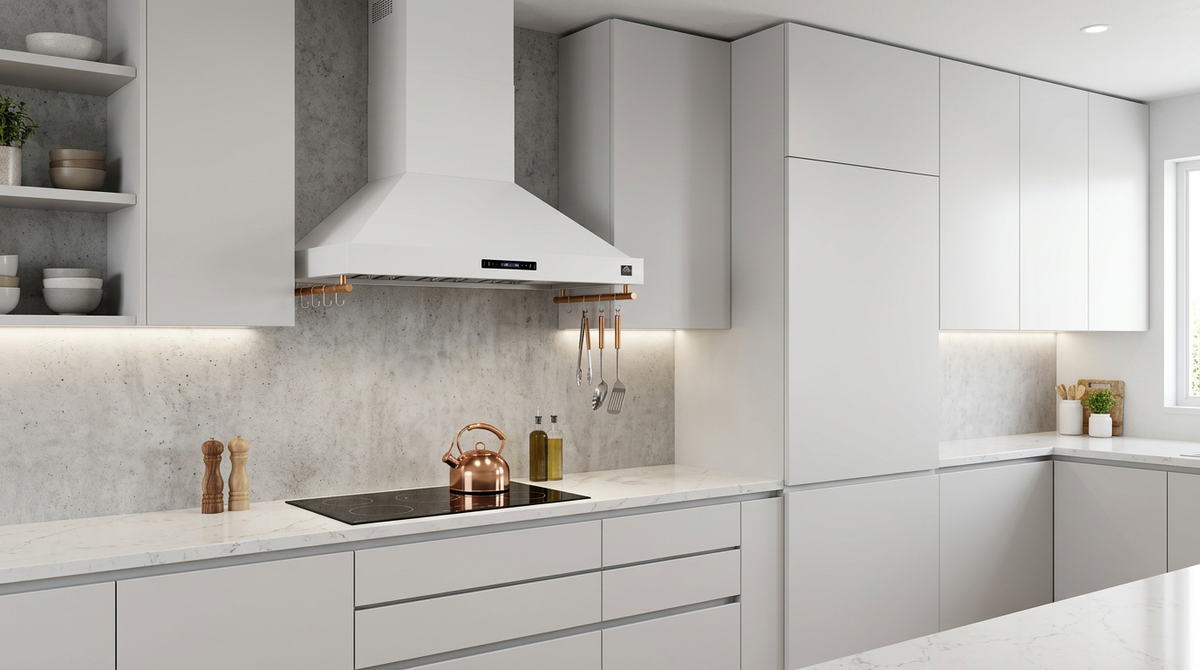 FORNO FRHWM5503-30WHT 30-inch White Wall Mount range hood - view 12