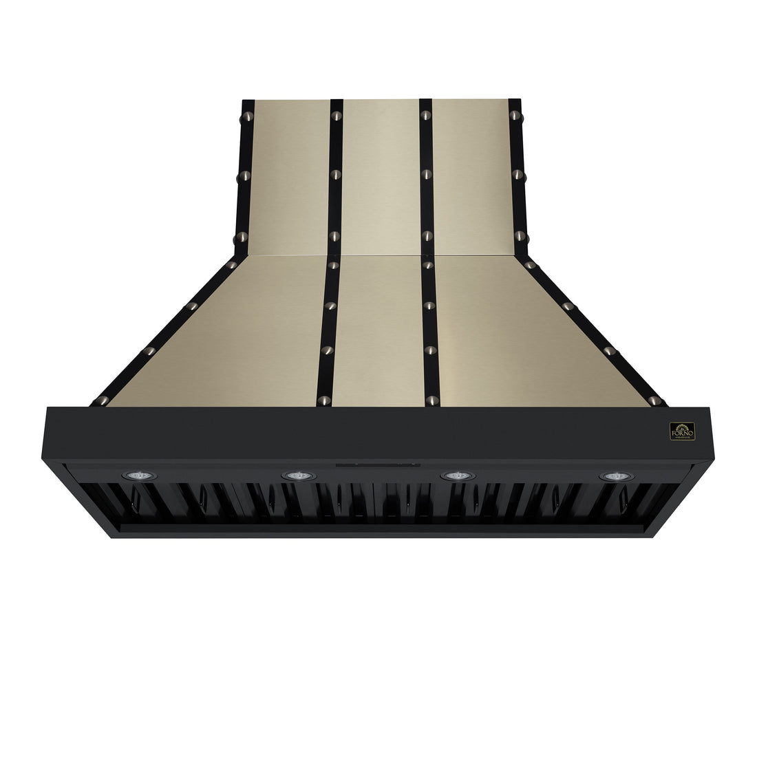 FORNO FRHWM5099-48CPBLK 48-inch Fingerprint Resistant Black Wall Mount range hood - view 1