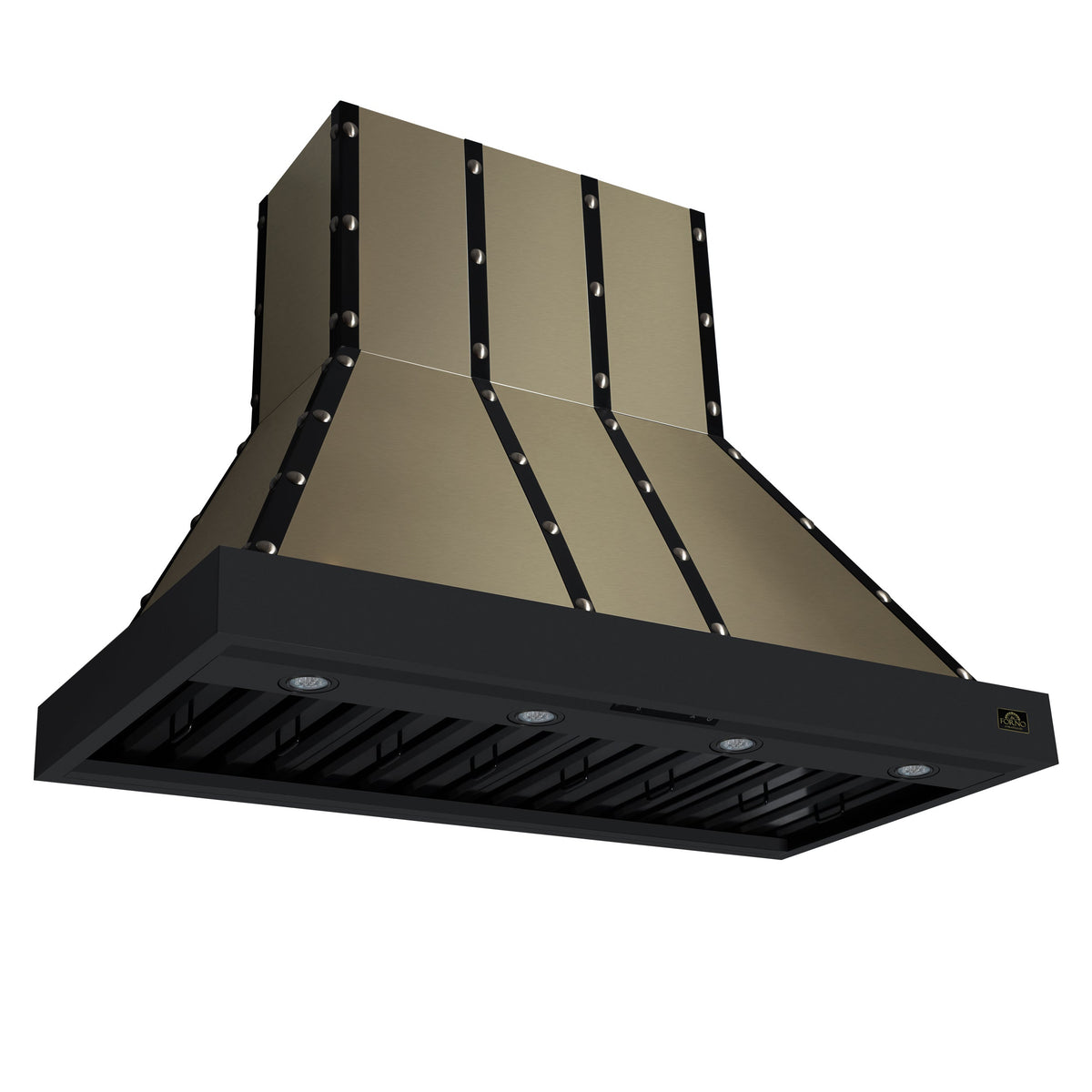 FORNO FRHWM5099-48CPBLK 48-inch Fingerprint Resistant Black Wall Mount range hood - view 2