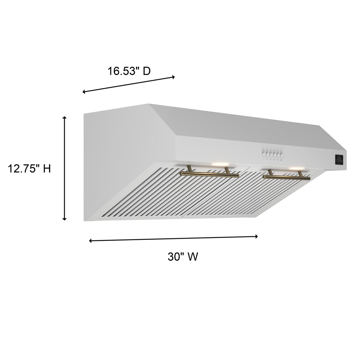 FORNO FRHUC5255-30WHT 30-inch White Under Cabinet range hood - view 7