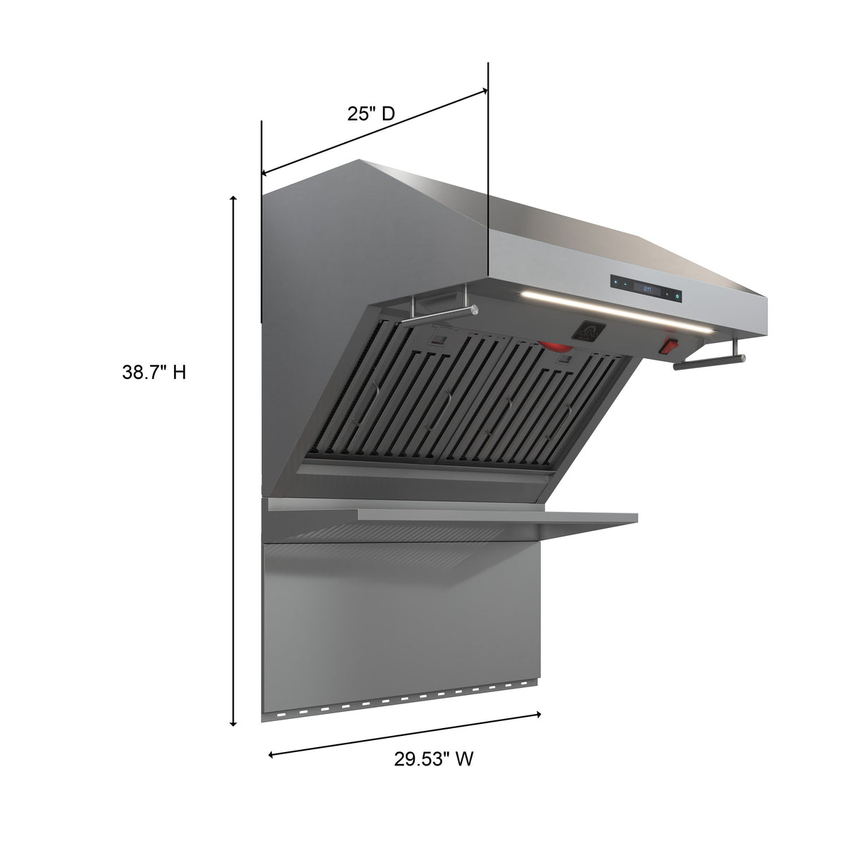 FORNO FRHWM5029-30 30-inch Stainless Steel Wall Mount range hood - view 10