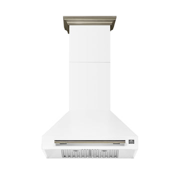 FORNO FRHWM5095-30WHT 30-inch White Wall Mount range hood - view 1