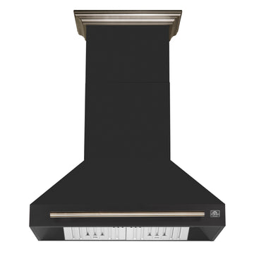 FORNO FRHWM5095-36BLK 36-inch Black Wall Mount range hood - view 1