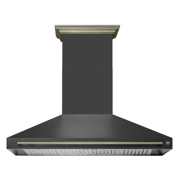 FORNO FRHWM5095-60BLK 60-inch Black Wall Mount range hood - view 1