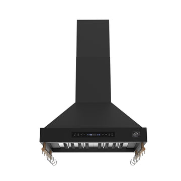 FORNO FRHWM5503-30BLK 30-inch Black Wall Mount range hood - view 1