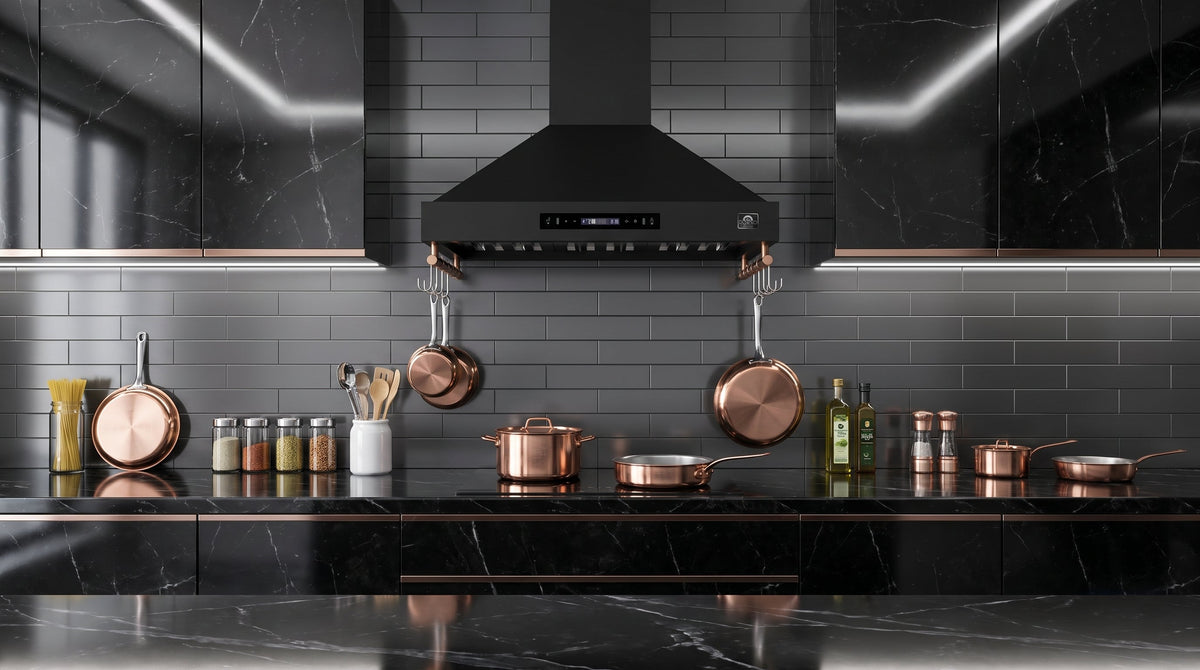 FORNO FRHWM5503-36BLK 36-inch Black Wall Mount range hood - view 13