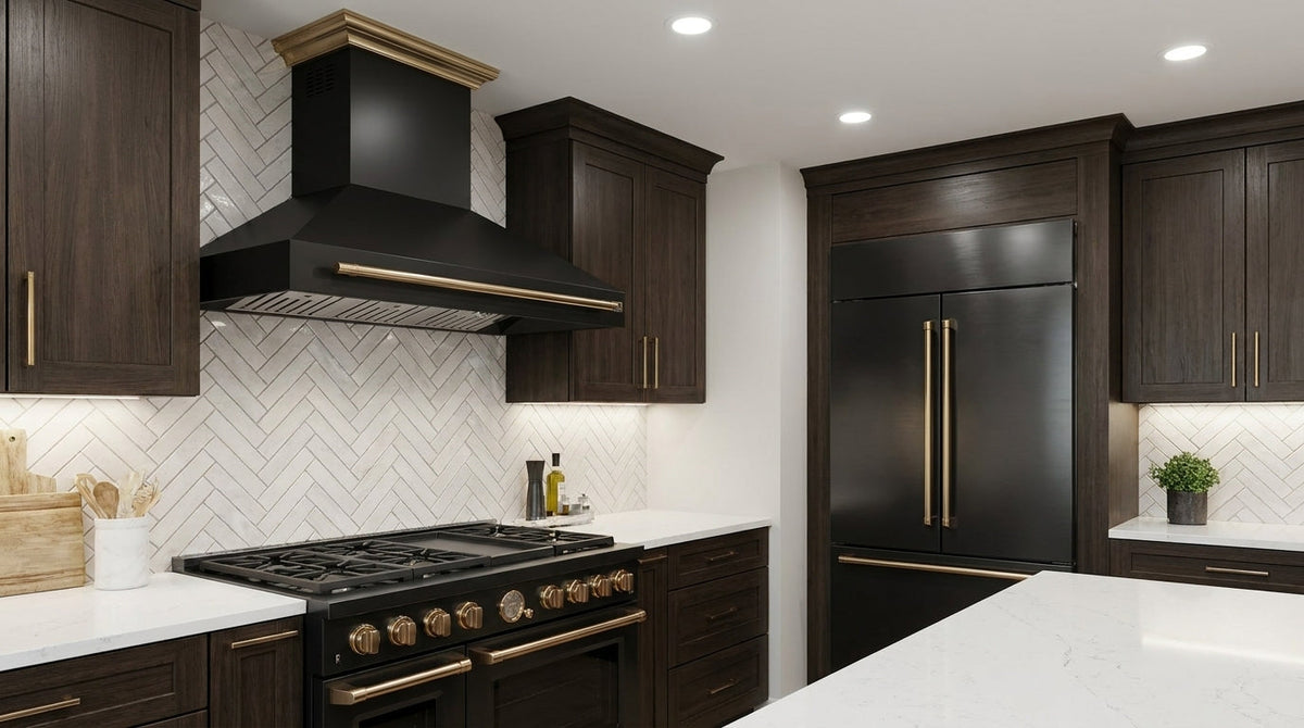 FORNO FRHWM5095-48BLK 48-inch Black Wall Mount range hood - view 14