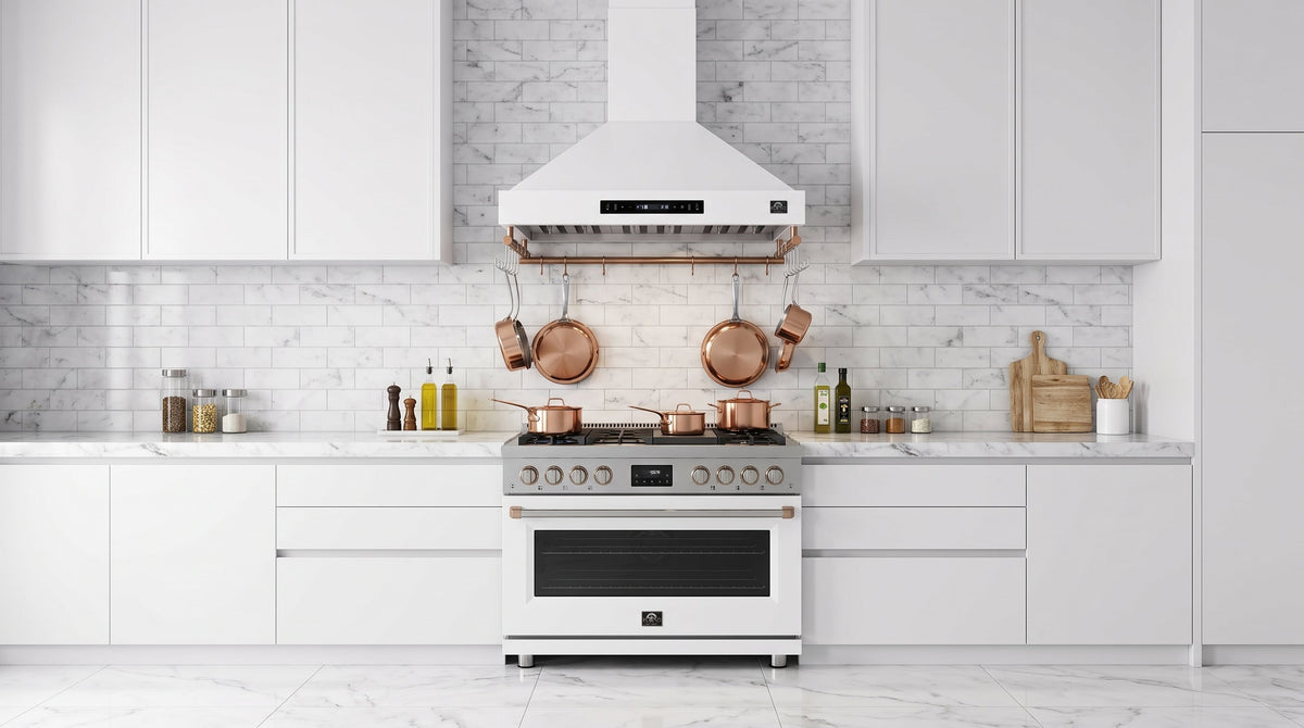 FORNO FRHWM5503-36WHT 36-inch White Wall Mount range hood - view 12