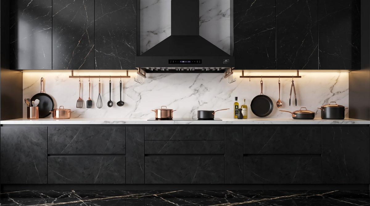 FORNO FRHWM5503-36BLK 36-inch Black Wall Mount range hood - view 12