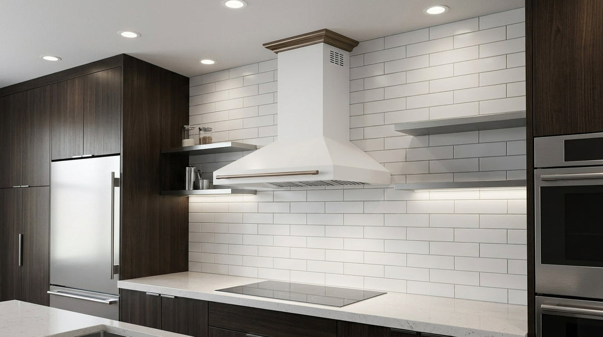 FORNO FRHWM5095-48WHT 48-inch White Wall Mount range hood - view 14